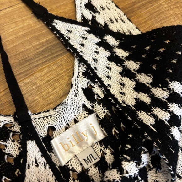 Billy J Easy Street Crochet Maxi Dress – Black Plaid (M/L) - Picture 6 of 7